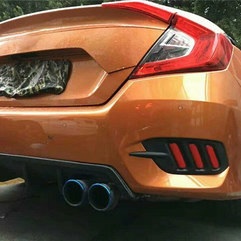 

DHBH-For Honda Civic 4-Door Sedan 2016-2019 LED Tail Bumper Lamp Rear Fog Light 2Pcs