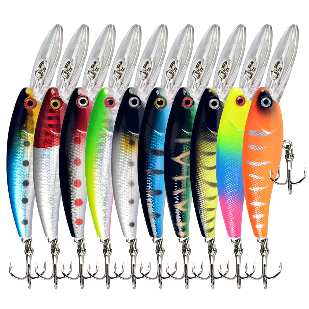 Рыболовная приманка Реалистичная Рыба Гольян кренкбейт 10 цветов воблеры