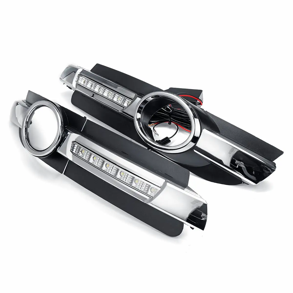 Передний бампер Drl Led для Audi A6 C6 2005 2006 2007 2008 дневные ходовые огни светильник белый