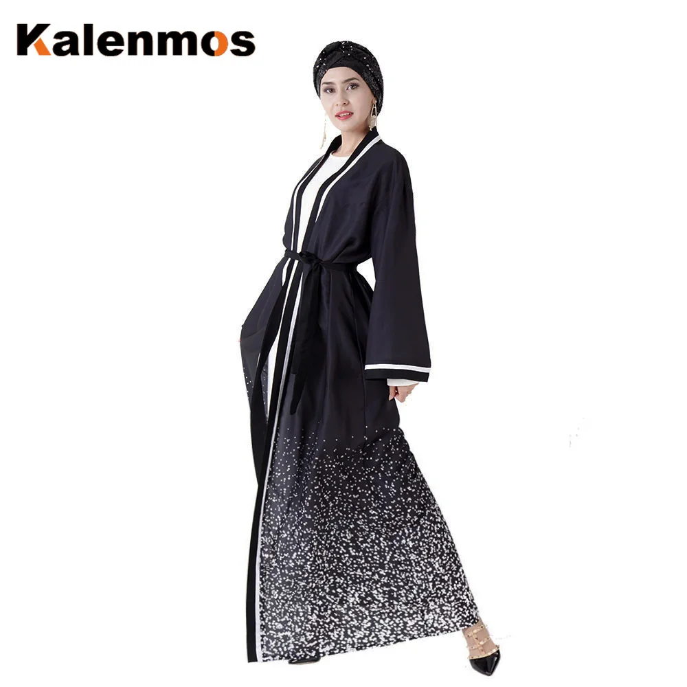 

Muslim Maxi Party Abaya Dress Print Longg Robes Kimono Tunic Middle East Ramadan Arab Islamic clothes Burka Moroccan Kaftan Ropa
