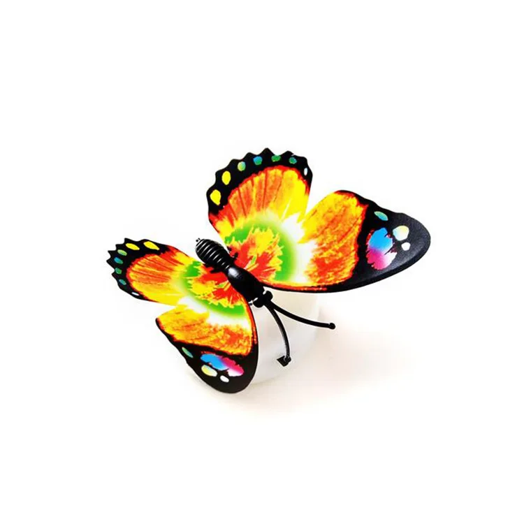 

Creative Colorful Butterfly Small Night Lamp Pasting Led Decorative Wall Lamp Light-Emitting Butterfly Running Rivers and Lakes