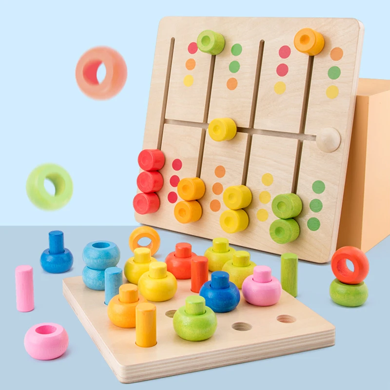 

Деревянный лабиринт, развивающий лабиринт, подходящая игра-головоломка, детская развивающая обучающая игрушка, строительные блоки