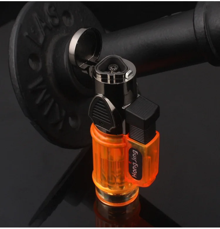 Мощная турбо-зажигалка с трефонарь Ами синее пламя Электронная зажигалка для