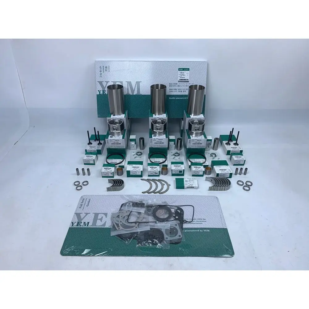 New Aftermaket Engine Part 3TNV66 Rebuild Kit With Cylinder Gaskets Piston Rings Liner Bearing Valves For Yanmar