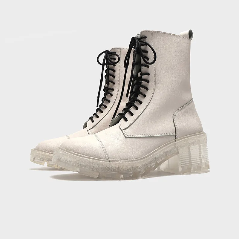 

Pasal Winter Couple Women Ankle Boots Work Boots Women Genuine Leather Boots Martens Autumn Botas Mujer Female Platform Shoes