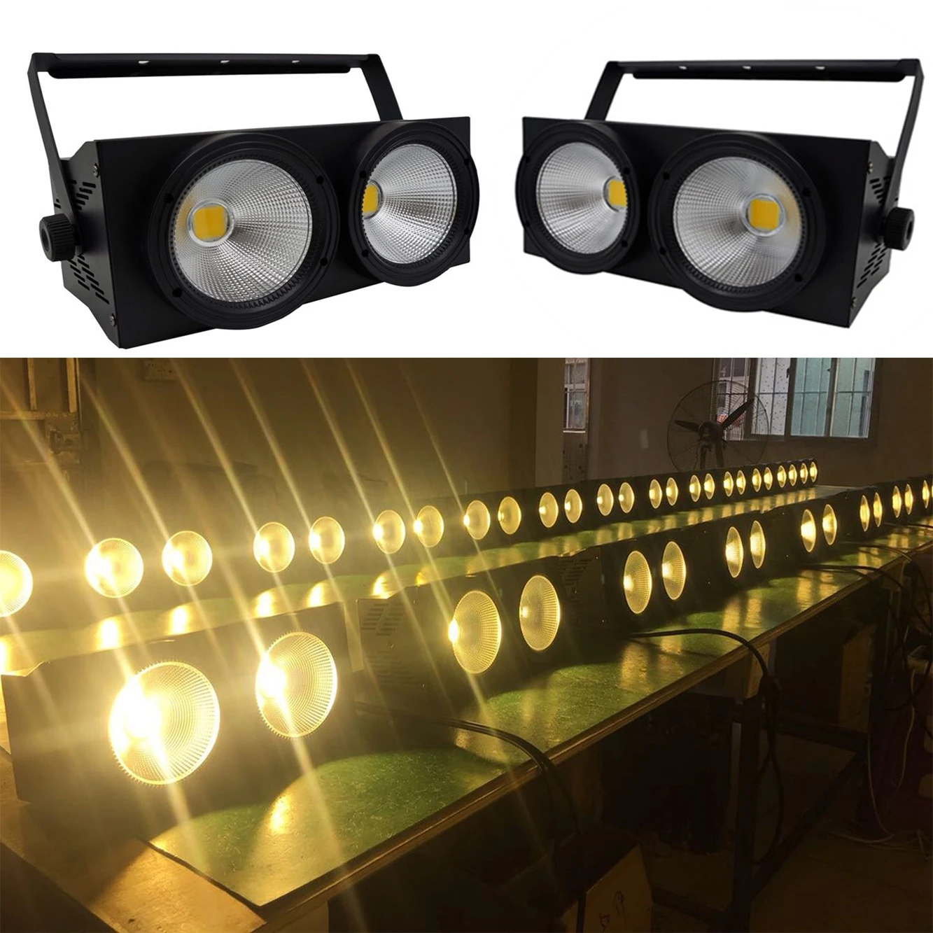 

Cob Wash audience light 2 eyes flood light 2x100w led matrix blind dmx light Par stage Uplighting for DJ disco concert