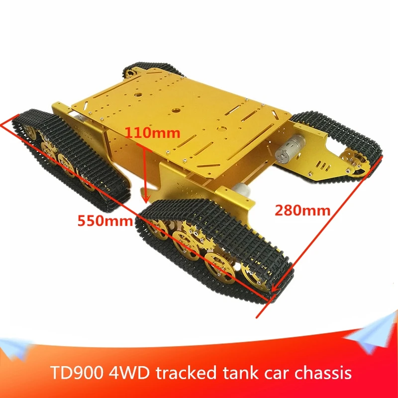 

TD900 4WD Tracked Metal Robot Tank Car Chassis DIY Metal RC Smart Robot Toy for Robotic Competition and Maker Education