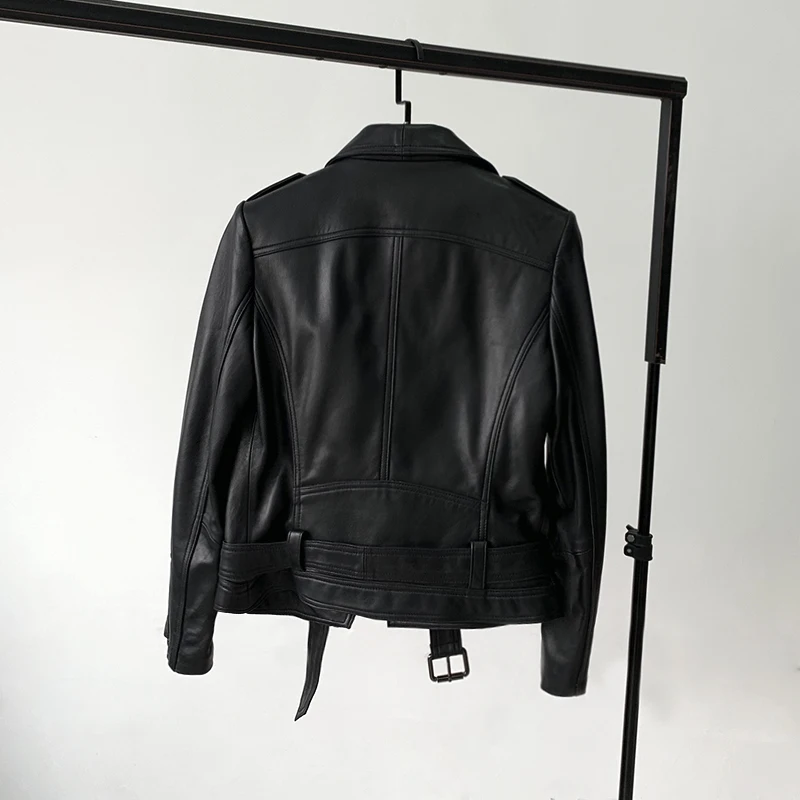 Новинка весны 2020 кожаная куртка из натуральной овечьей кожи женская короткая