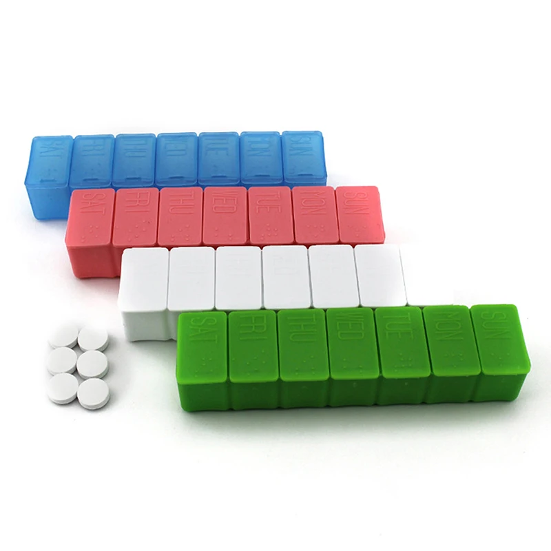 Travel Weekly Pill Box Plastic Pill Case Independent Lattice Holder Medicine Storage Organizer Container Drug Tablet Dispenser