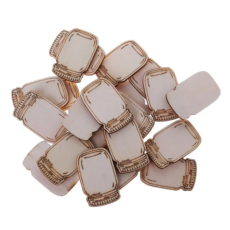 25 шт лазерная резка деревянная форма бутылки молока ремесло Свадебный