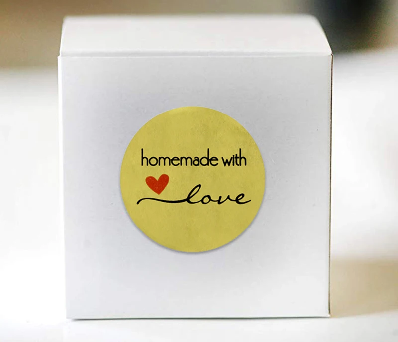 

golden stickers thank you & handmade 5 kinds of design style seal Small labels 500pcs/roll Package stationery handmade stickers