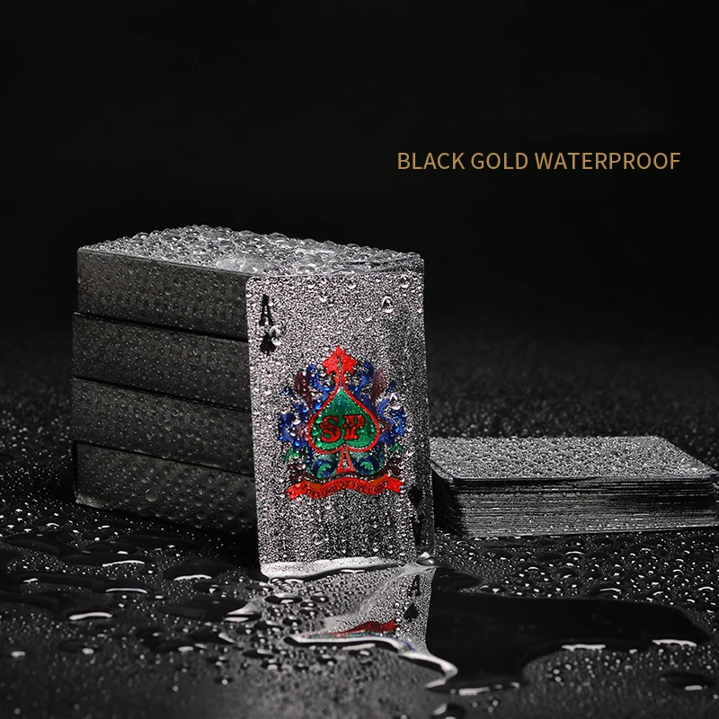 Модные Водонепроницаемый золото Цвет покер карты изумительный роскошный
