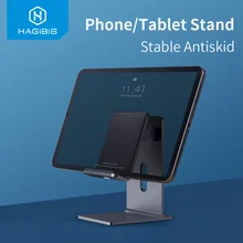 Hagibis Mobile Phone Holder Stand Tablet stand Foldable Cell Phone Portable Desk Aluminum Adjustable Holder for iPhone iPad Pro