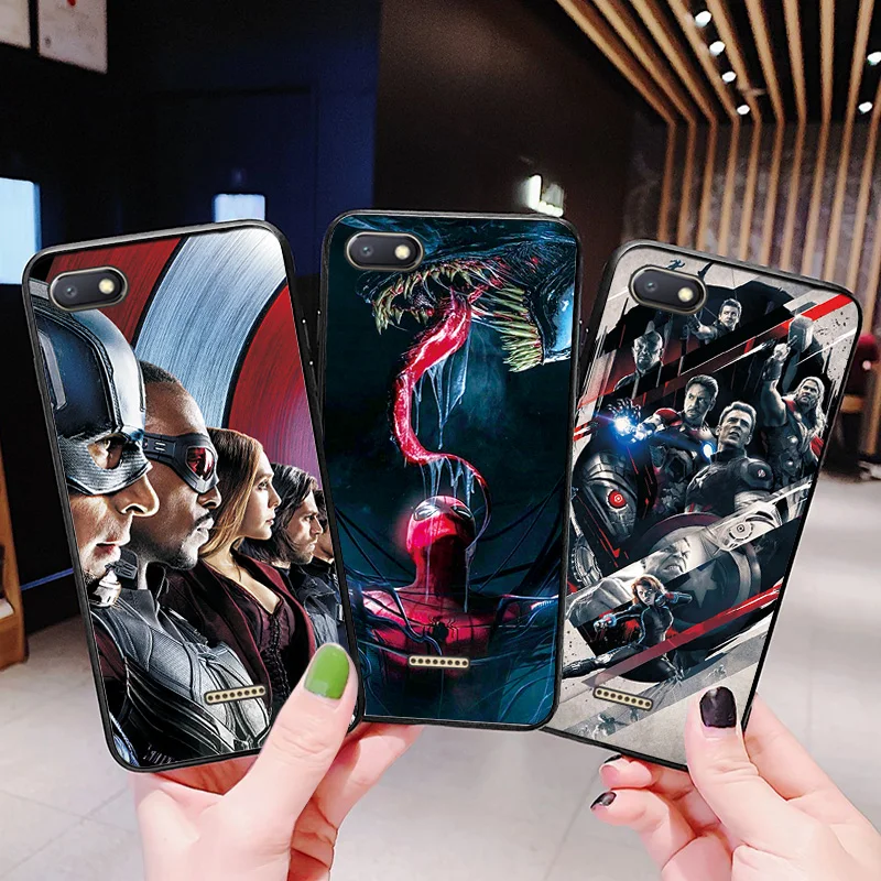 Чехол для Xiaomi Redmi 6A чехол Hero Marvel чехол для телефона для Xiaomi Redmi 4A 5A 6A 7A 8A черный ТПУ чехол для Redmi 4X5 6 7 8 чехол s