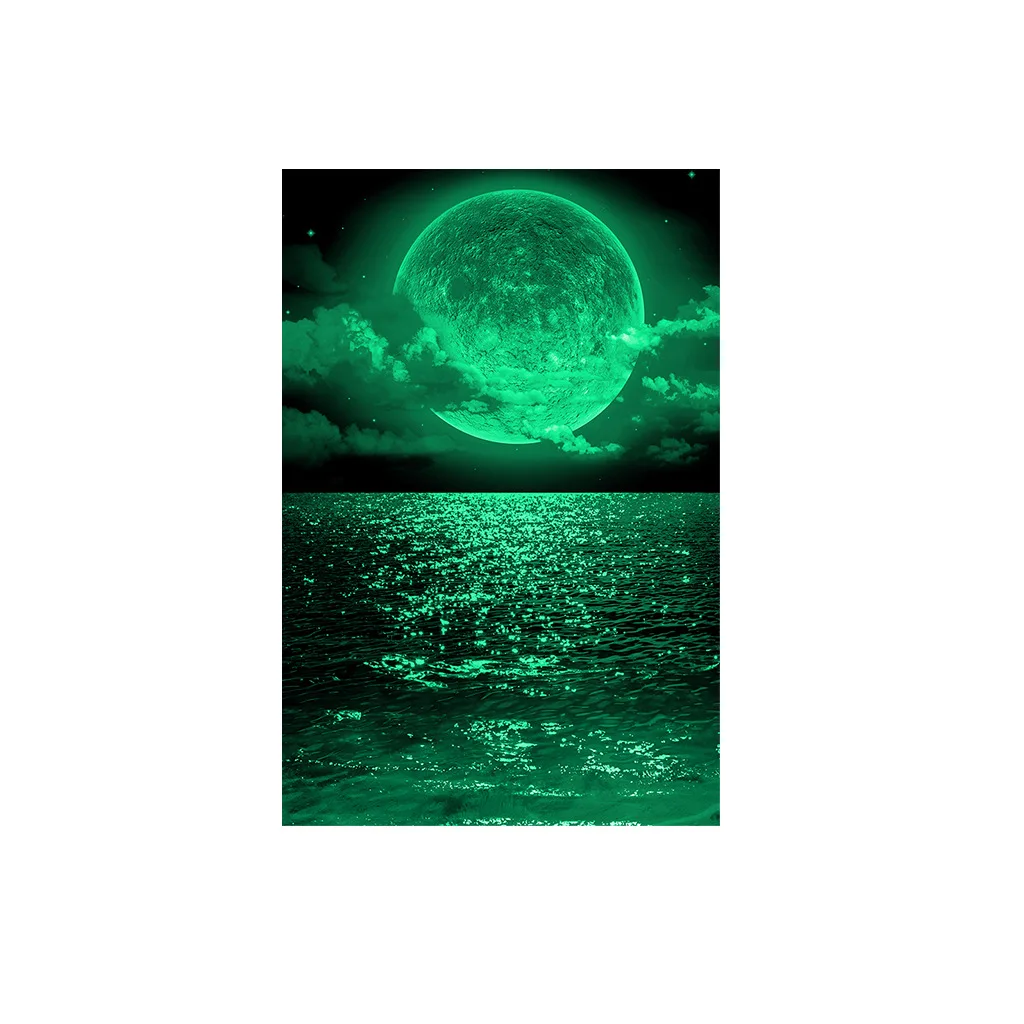 Светящаяся Луна посыпать стикер на стену домашний Настенный декор светящаяся