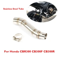 motorcycle exhaust connect link pipe modified exhaust middle mid tube for honda cbr300 cb300f cb300r
