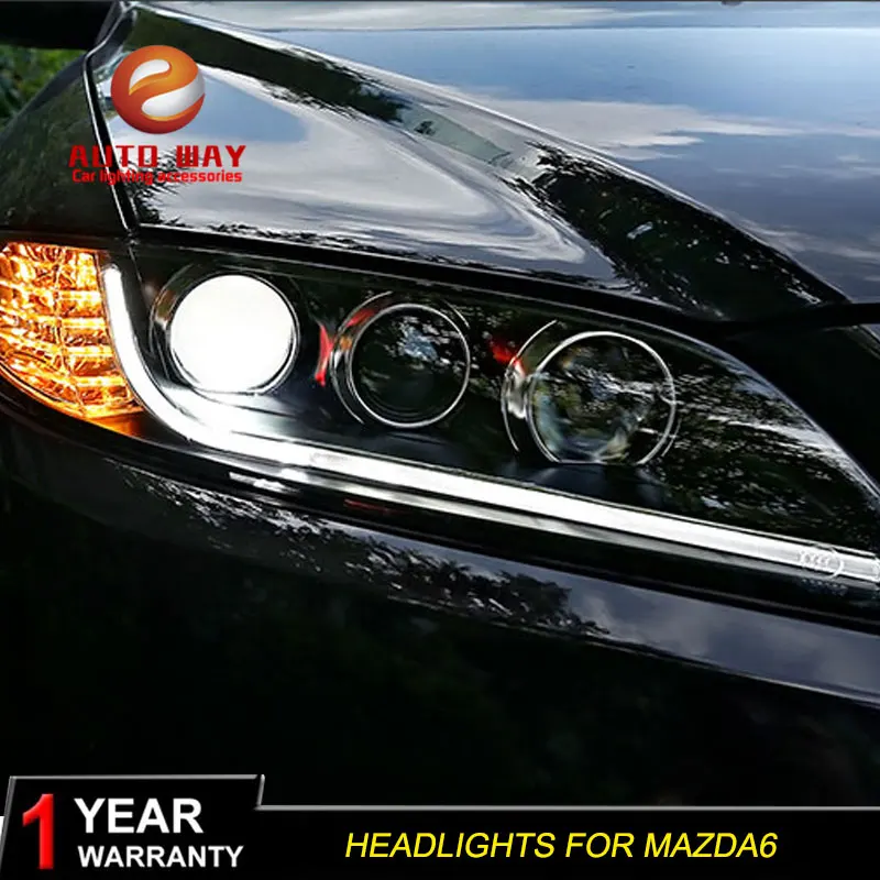 Автомобильный Стайлинг чехол для передней фары mazda 6 M6 2004 2013 светодиодный ные DRL