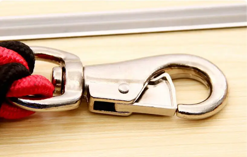 Поводок ручной вязки для большой собаки длиной 1 2 м нейлоновая веревка с железной