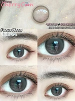 cherrycon poet gray pink contact lenses yearly colored soft for eyes small beautiful pupil contact lens myopia 2pcspair