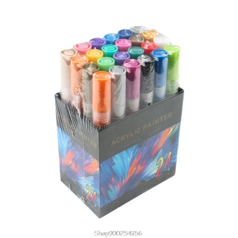 

4/8/12/15/24/36 Colors Acrylic Paint Marker Pen Detailed Marking for DIY Album Glass Ceramic Rock N13 20 Dropship