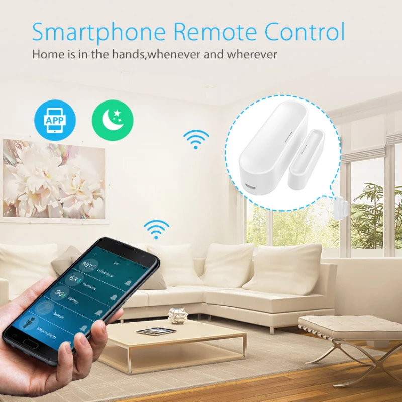 Дверной магнитный датчик Coolcam Z Wave питание от аккумулятора блок питания ed USB с