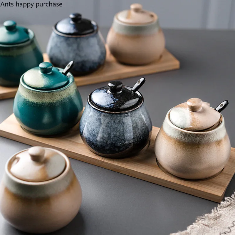 Керамическая банка для специй домашний шейкер соли кухонные принадлежности