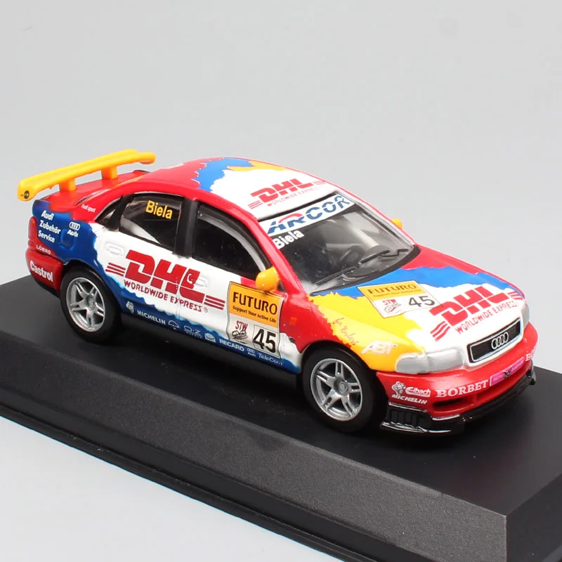 1/43 весы высокоскоростные маленькие Audi A4 STW ADAC No#45 Biela No#10 touring Diecasts& Toy Vehicles гоночный автомобиль игрушки модель акриловая коробка