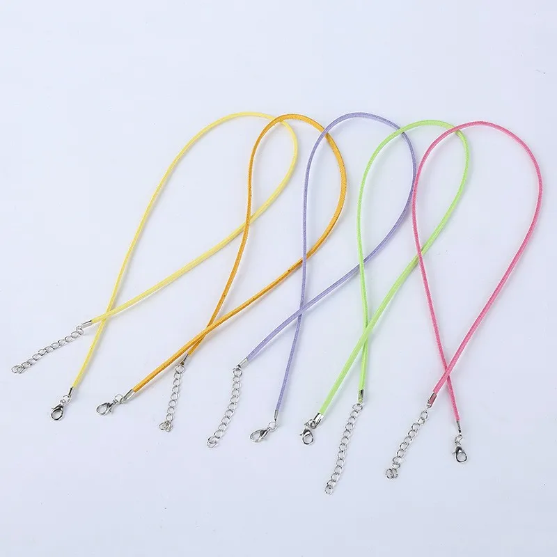 Замшевый шнур 27 мм 30 шт./лот разноцветный корейский бархатный ожерелье веревка: 45