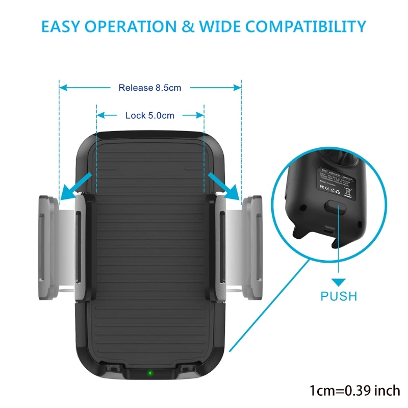 2021 new wireless car phone holder 10w qi fast charging car dashboard charger mount free global shipping