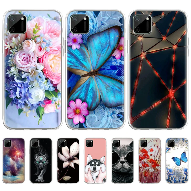 

For Realme C11 Case Silicon Soft TPU Back For OPPO Realme C11 C 11 RealmeC11 Phone Cover RMX2185 Bumper Funda Black Tpu Case