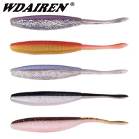 6pcslot fishing dart tail worm silicone soft lures 10cm 4 5g jig wobblers fishy with salt artificial bait tiddler isca swimbait