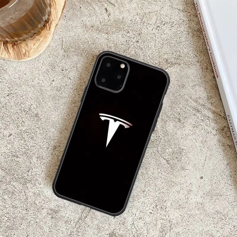 

Black Soft Silicone Supercar Tesla Phone Cases For Iphone 6 6s 7 8 Plus XR X XS XSmax 11 12 Pro Mini Max