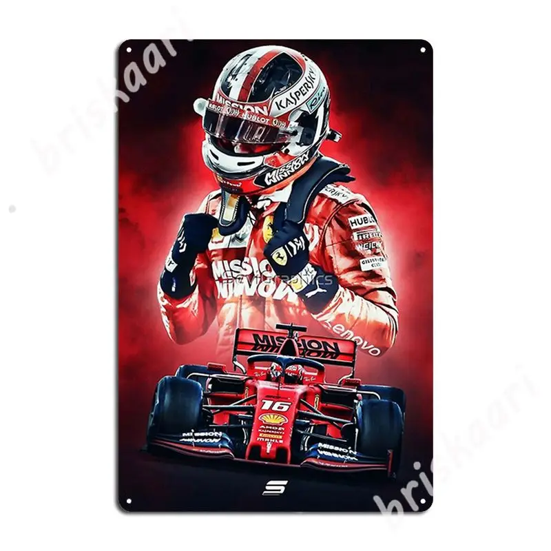 

Charles Leclerc 2019 Poster (Red Version) Metal Signs Vintage Bar Cave Plaques Wall pub Tin sign Posters