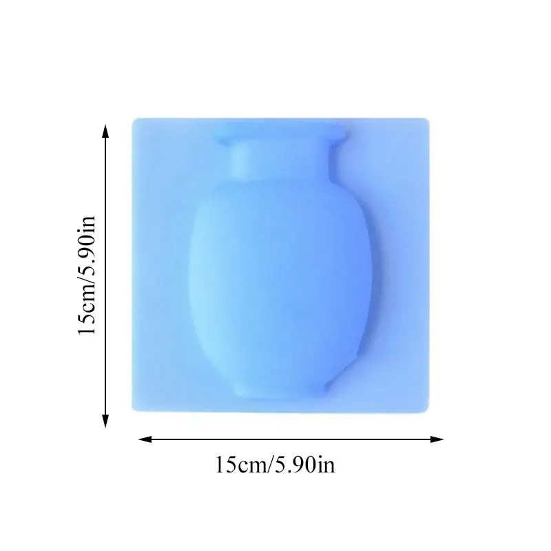 

Silicone Sticky Vase Stick On The Wall Solid Color Flower Pot Magic Flower Vases Container Home Offices Wall Decorations