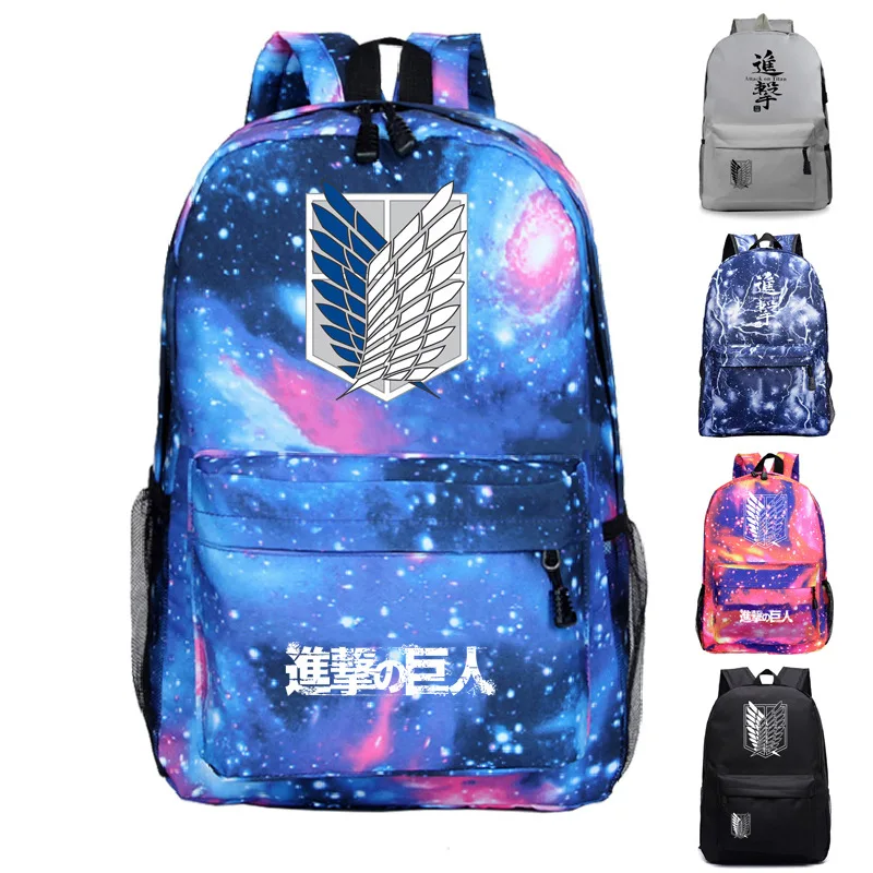 

Anime Attack on Titan Backpack Kids Boys Girls School Backpacks Men Women New Pattern Laptop Bags Students Book Rucksack gift