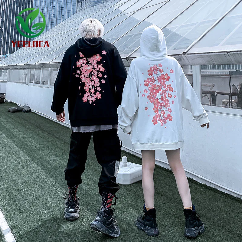 2019 дропшиппинг китайский Стиль вишневая Толстовка в Лепесток негабаритных пара