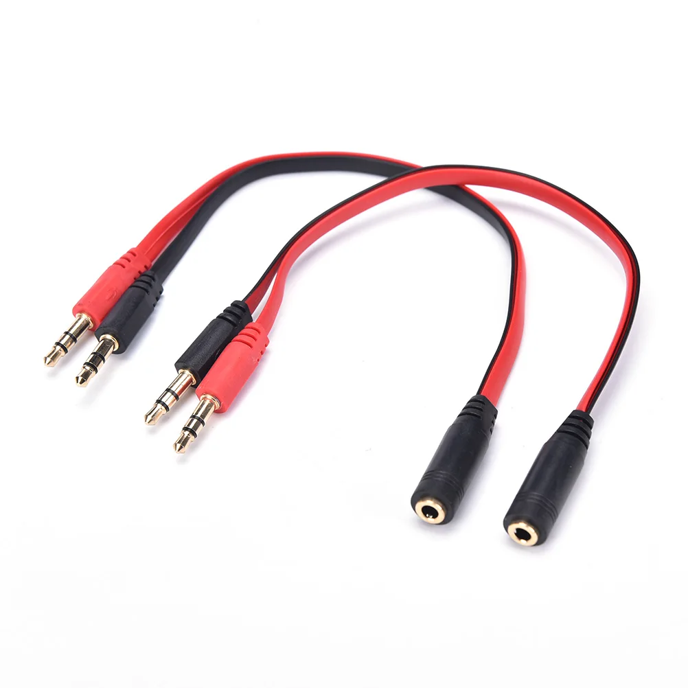 

3.5mm AUX Audio Cable Mic Splitter Cable Earphone Headphone Adapter Cable 1 Female To 2 Male