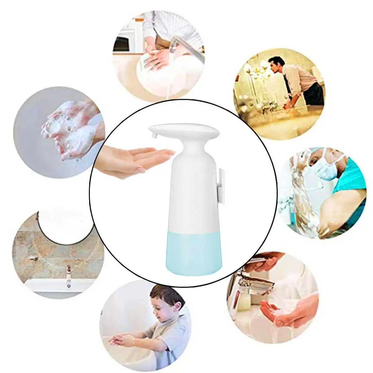 

350ml Automatic Foam Soap Dispenser Infrared Sensing Soap Dispenser Automatic Induction Liquid Soap Dispenser For Bathroom