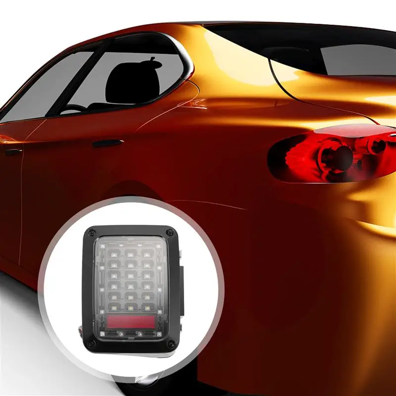 

1 Pair Clear Lens LED Tail Light with Turn Signal Back Up Jeep LED Brake Light