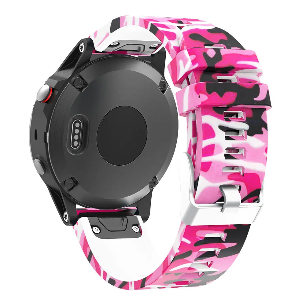 Напечатанный 22 мм быстрый релиз ремешок для Garmin Fenix5 ремень Цветной силиконовый браслет ремешок для Garmin Forerunner 945 Band