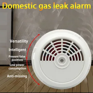 12v portable smoke alarm combustible gas leak sensor detector natural propane butane lpg alarm warn for home security protection free global shipping