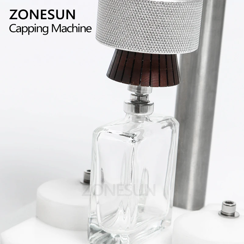 ZONESUN Manual Crimping Machine Perfume Crimper Capper Metal Collar Cap Press Capping Spray |