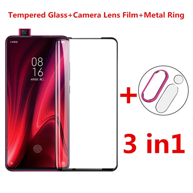 3 in 1 Red Gold 3 in 1 Camera Lens Film for Redmi Note 7 8 pro Mi9T K20 pro Glass Protective Ring Screen Protector For Xiaomi Redmi Note 8 7 pro - Цвет: 3 in 1 Red Gold