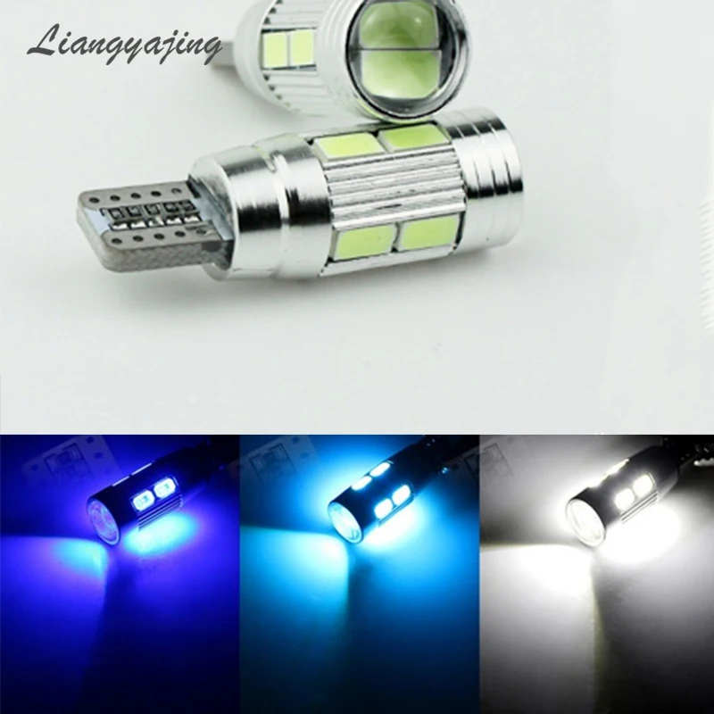 6 шт. T10 W5W светодиодный 10SMD Canbus автомобильный светильник боковой ширины без ошибок