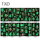 Рождественские светящиеся наклейки для татуировок TXD, Детские Мультяшные водонепроницаемые и потостойкие светящиеся наклейки, новые милые наклейки 2021
