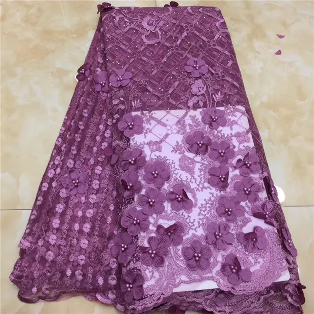 

French Net Champagne/Gold 3d Embroidery Lace Fabrics,High Quality African Tulle Lace Fabrics Beaded Wedding Nigeria lace X9