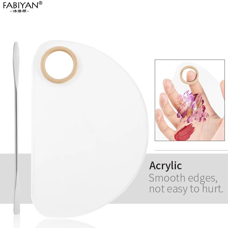 Палитра из нержавеющей стали/акрила для макияжа лопатка перемешивания Cream