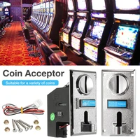 multi coin acceptor selector electronic roll down mechanism programmable vending machine mech arcade game ticket redemption