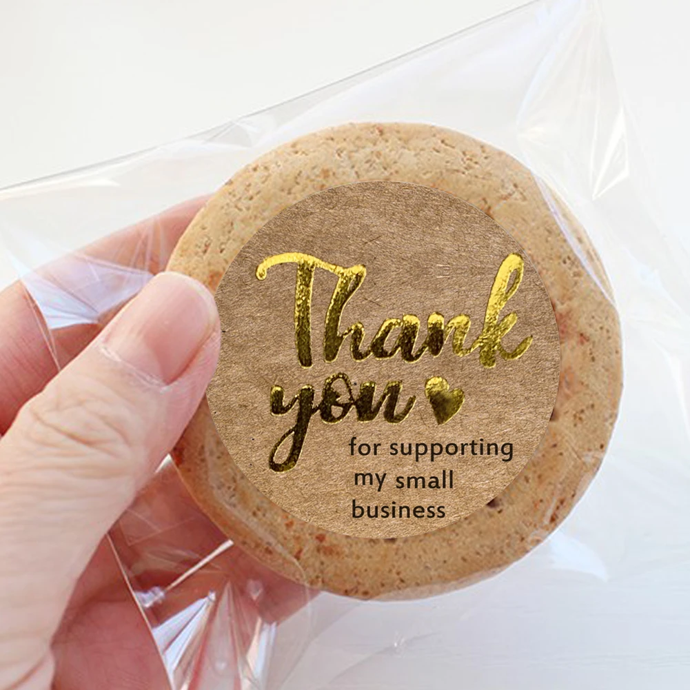 500 ярлыков в рулоне круглая наклейка из натуральной крафт бумаги Thank You наклейки