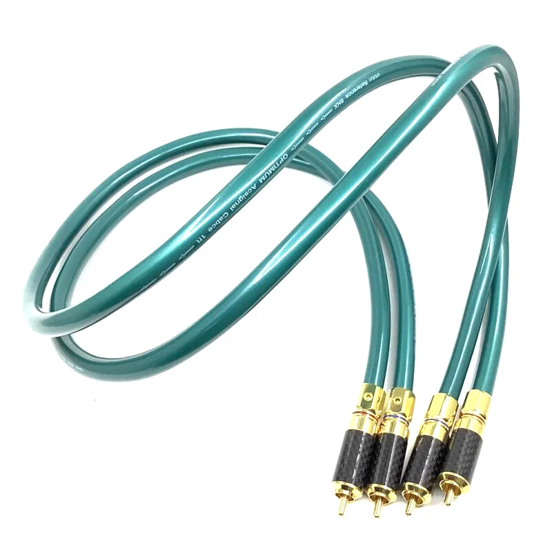 Hi-Fi разъемы RCA из углеродного волокна Ortofon 8N OFCPure Copper intecconnect аудиокабель для AMP